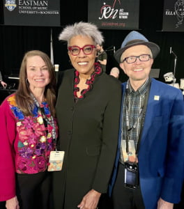 With John and Sonya Hasse after my JEN concert, January 2024.