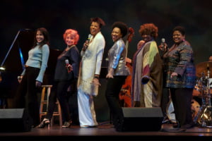 DeMiero Jazz Fest (circa 2017): Rosanna Eckert, Greta Matassa, Me as Artistic Director, Charenee Wade, Deborah Brown, & Carmen Bradford. What a night!!!