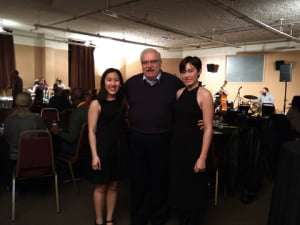 Kimi Locke (L) s the third recipient of the Dee Daniels Vocal Jazz Scholarship, presented at the 2019 DeMiero Jazz Fest - with Frank DeMiero, & Jaidyn Lam 