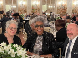 With my sister-in-law, Bev, and SRJO Director, Michael Brockman, at the Seattle Repertory Jazz Orchestra Gala 2025 Performance.