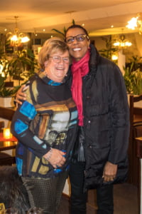 Saying thanks and goodbye to Marijke Janus in Breda, The Netherlands after my Ellington Sacred Music Concert with the Frits Bayed Big Band, November, 2018