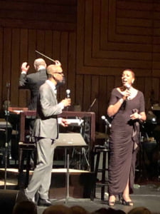 The premiere of my new Symphony Pops program, "Unforgettable: 100 Years of Nat and Natalie Cole. My stage-mate, Denzal Sinclaire, and The Florida Orchestra, January 2019