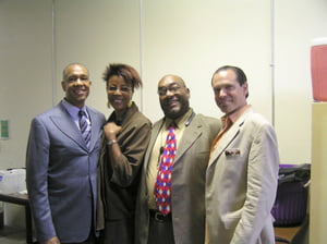 John Clayton and brother, sax man, Jeff Clayton, with the talented Kurt Elling.