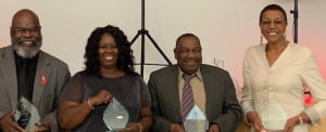 Marcus Mosely, Jan Simpson, Kendrick Headley, Dee Daniels
2020 Recipients of the NCBWF (National Congress of Black 
Women Foundation) Legacy Award.
